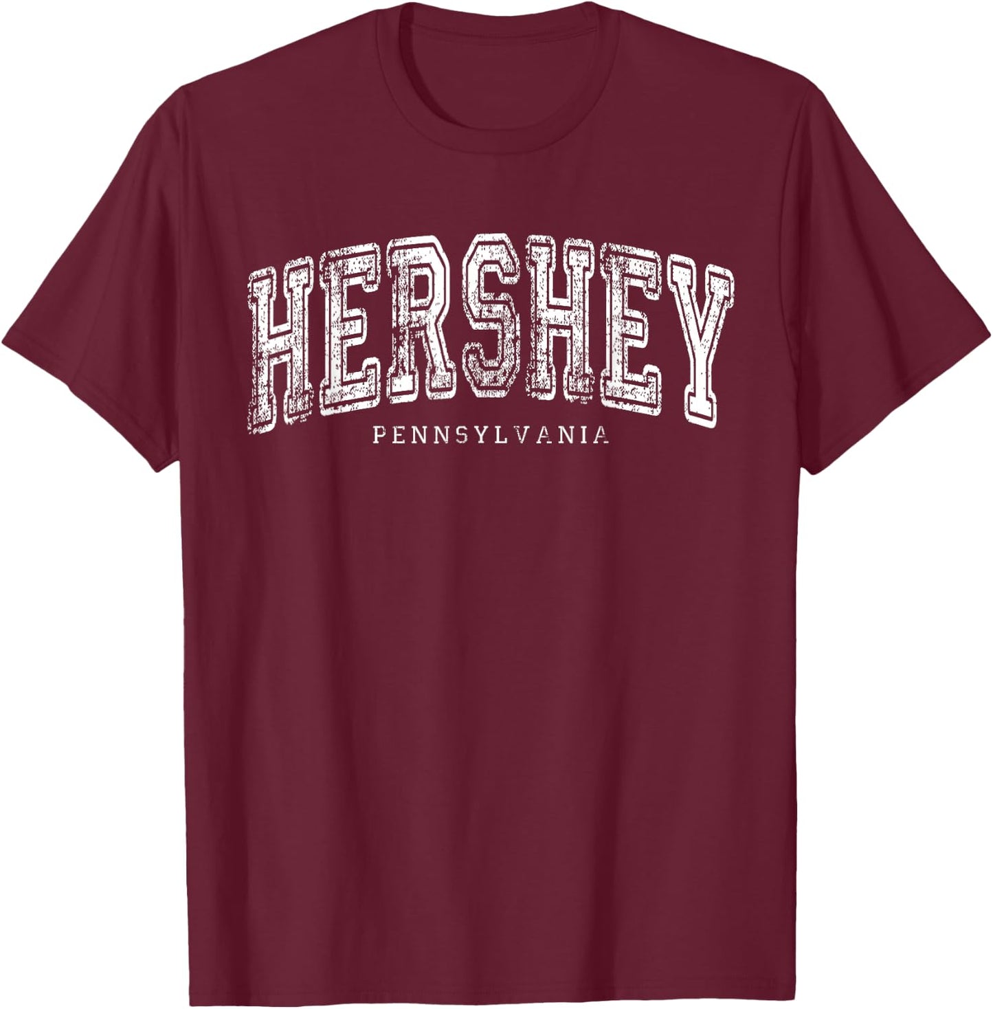 Hershey Pennsylvania Vintage Retro US City State Travel T-Shirt - T-Shirt | Maroon