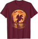 Bigfoot Riding Unicorn T-Shirt - T-Shirt | Maroon