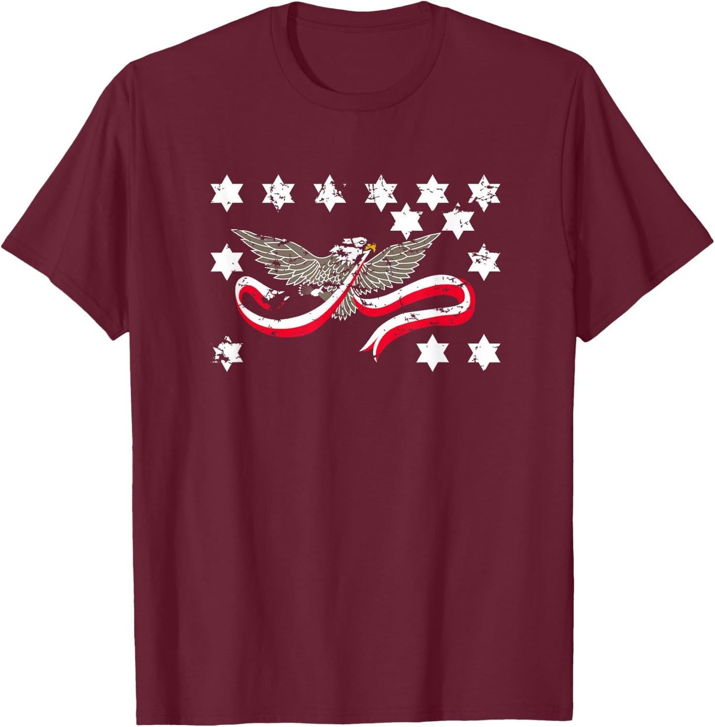 Whiskey Rebellion Distressed Flag American Reenactor T-Shirt - T-Shirt | Maroon