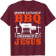 BBQ Jesus Shirt Barbecue BBQing Funny Christian Barbecue T-Shirt - T-Shirt | Maroon