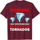Funny Tornado Design Women Meteorology Storm Lovers T-Shirt - T-Shirt | Maroon