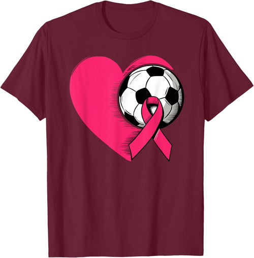 Breast Cancer Awareness Soccer Pink Ribbon Women Men Kids