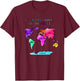 Simplified, watercolor world map, names of the continents T-Shirt - T-Shirt | Maroon