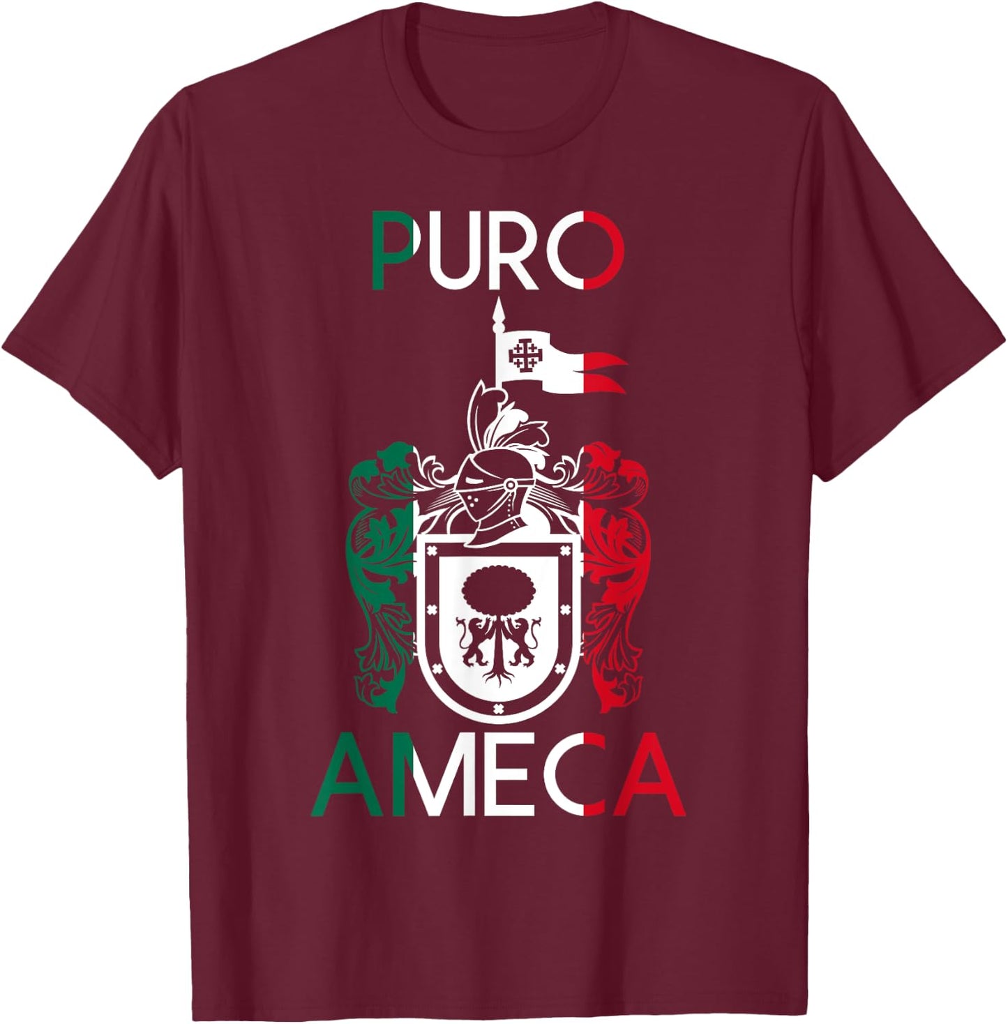 Ameca Jalisco Estado De Mexico Escudo Eagle Aguila T-Shirt - T-Shirt | Maroon