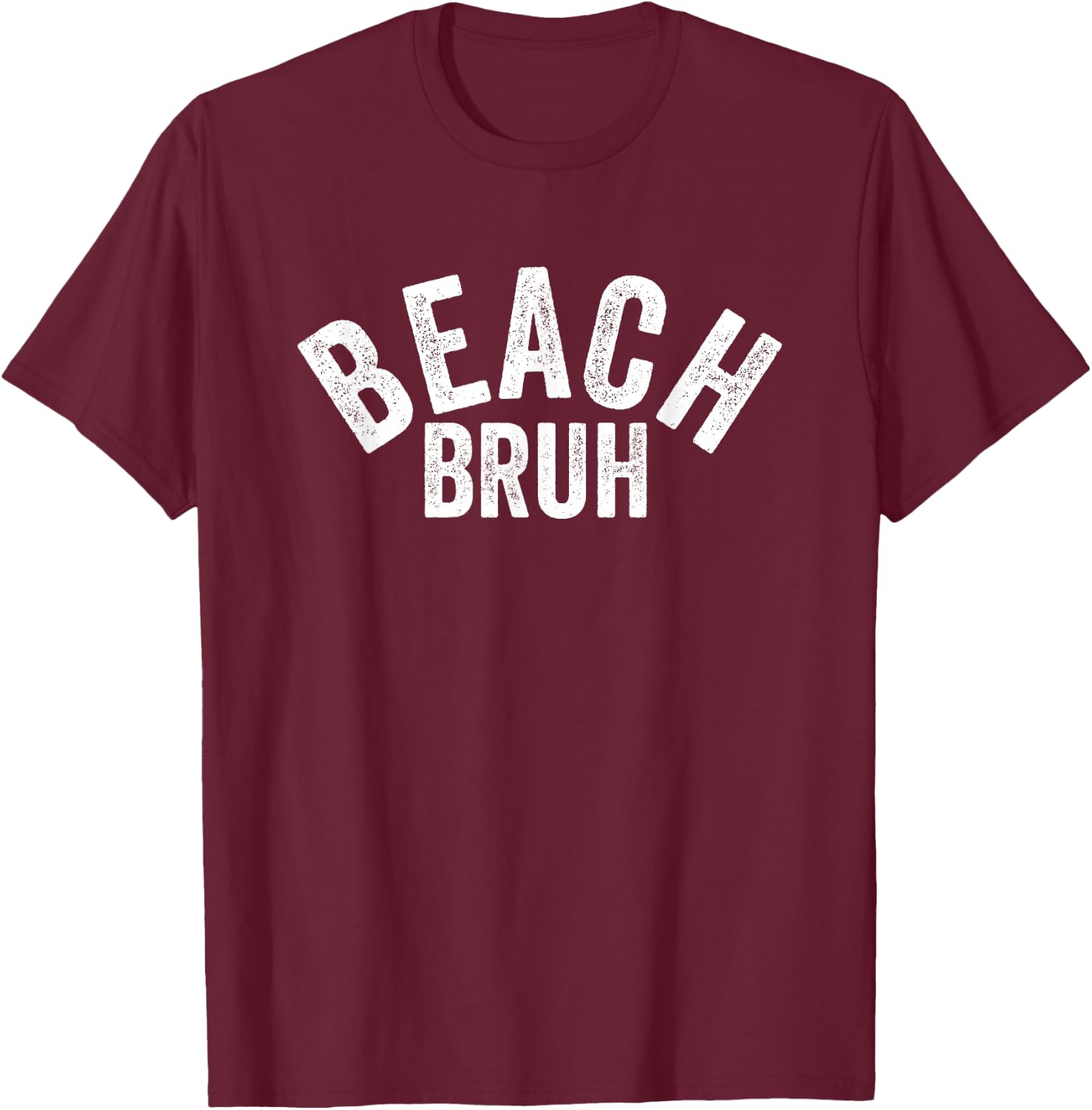 Vintage Beach Bruh Beach T-Shirt - T-Shirt | Maroon