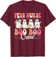 PEDS Nurse Boo Boo Crew Ghost Nurse Halloween PEDS Nurse T-Shirt - T-Shirt | Maroon
