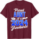 Proud Aunt Of A 2024 Graduate Class of 2024 Graduation T-Shirt - T-Shirt | Maroon