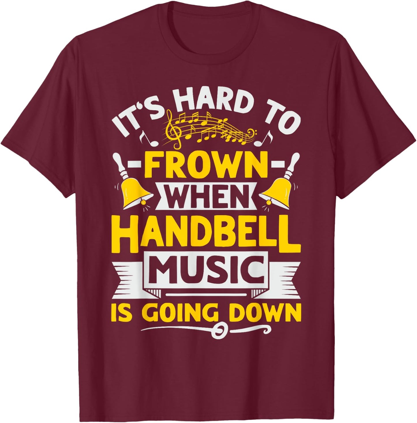 Handbell Player Design for a Handbell Choir Member T-Shirt - T-Shirt | Maroon