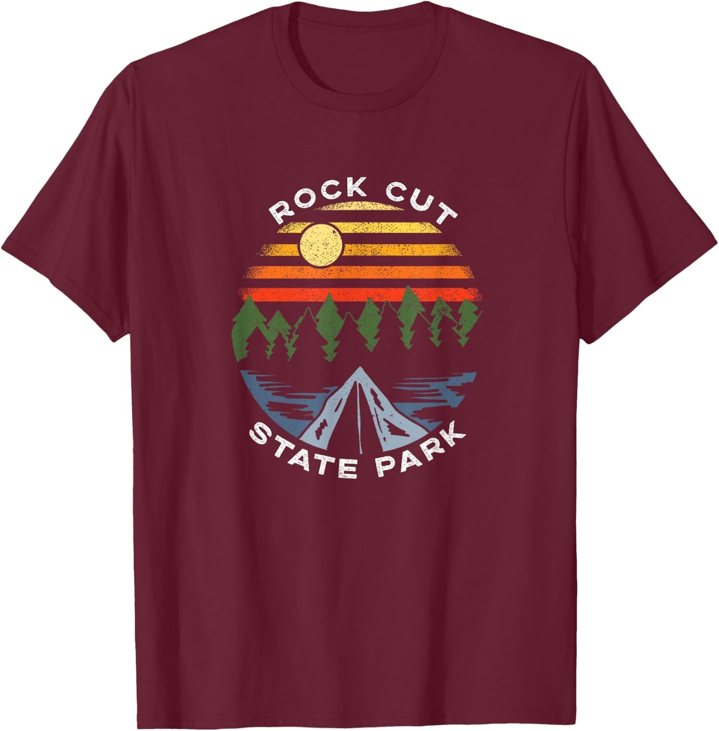 Rock Cut State Park Illinois Forest Camping Vacation T-Shirt - T-Shirt | Maroon