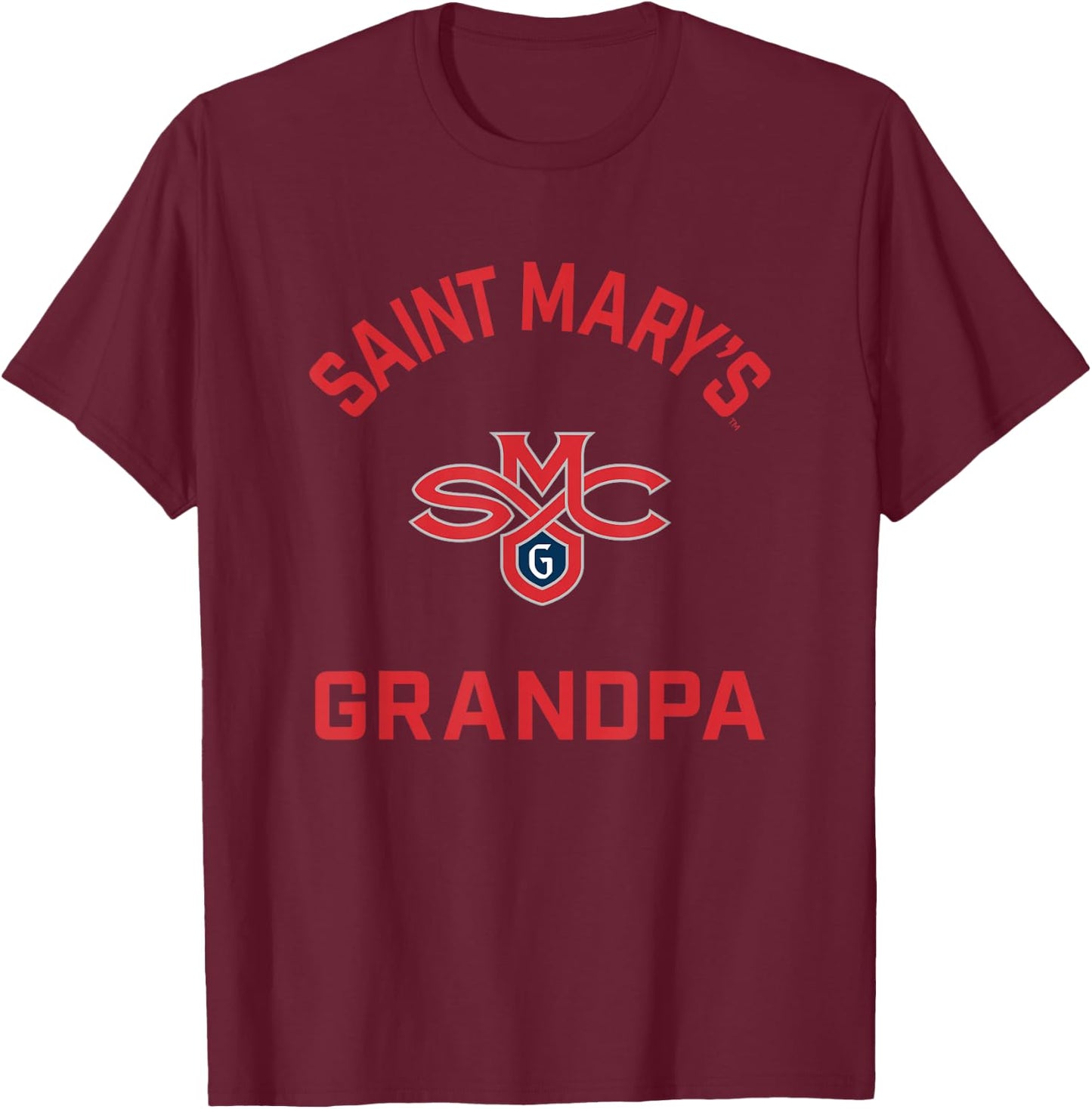 Saint Mary's College Gaels Arched Grandpa T-Shirt - T-Shirt | Maroon