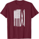 American Flag Drumsticks USA Drummers Vintage Drum Sticks Kids Men T-Shirt - T-Shirt | Maroon