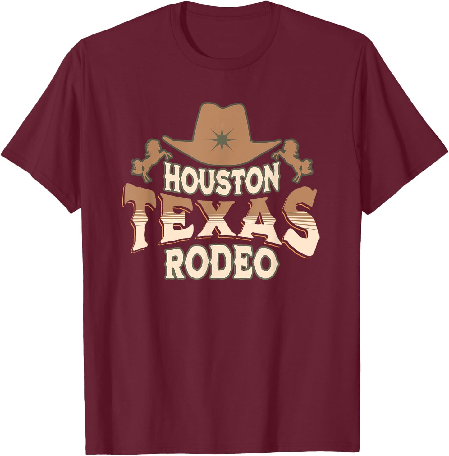 Houston Texas Livestock Show and Rodeo T-Shirt - T-Shirt | Maroon