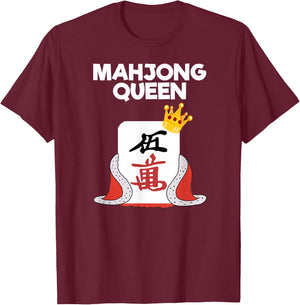 Mahjong - Funny Mahjong Queen T-Shirt - T-Shirt | Maroon