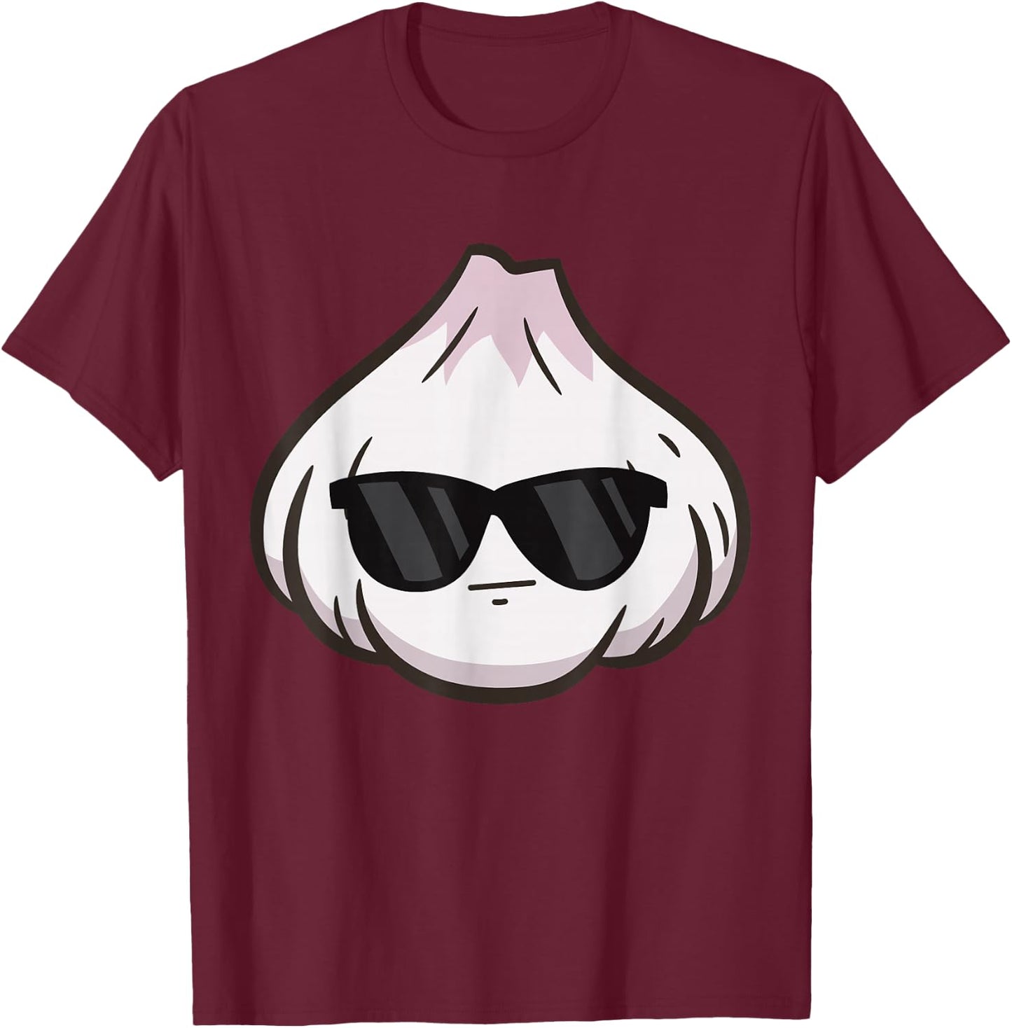 Garlic With Sunglasses Cool Garlic Clove T-Shirt - T-Shirt | Maroon