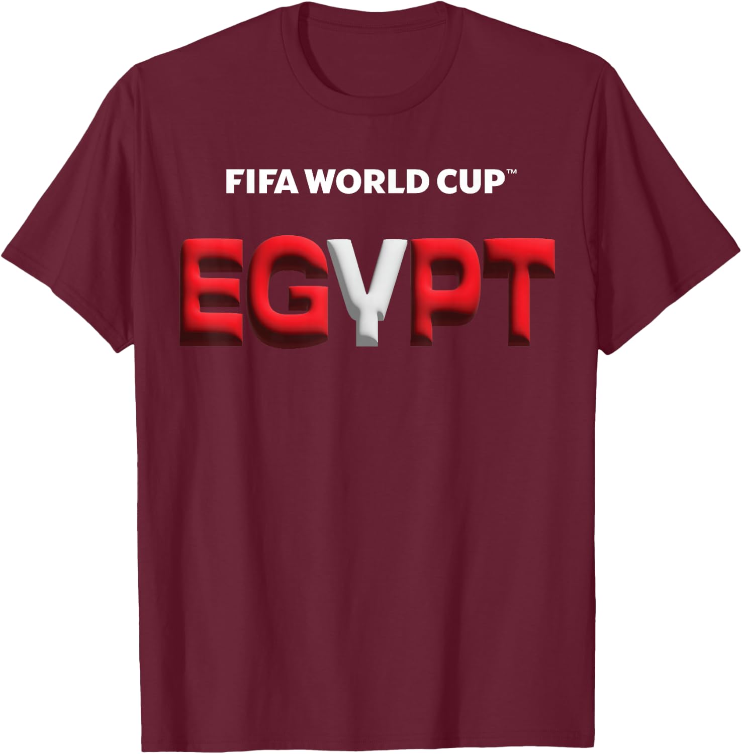 FIFA World CUP26 Egypt Bubble Color T-Shirt - T-Shirt | Maroon