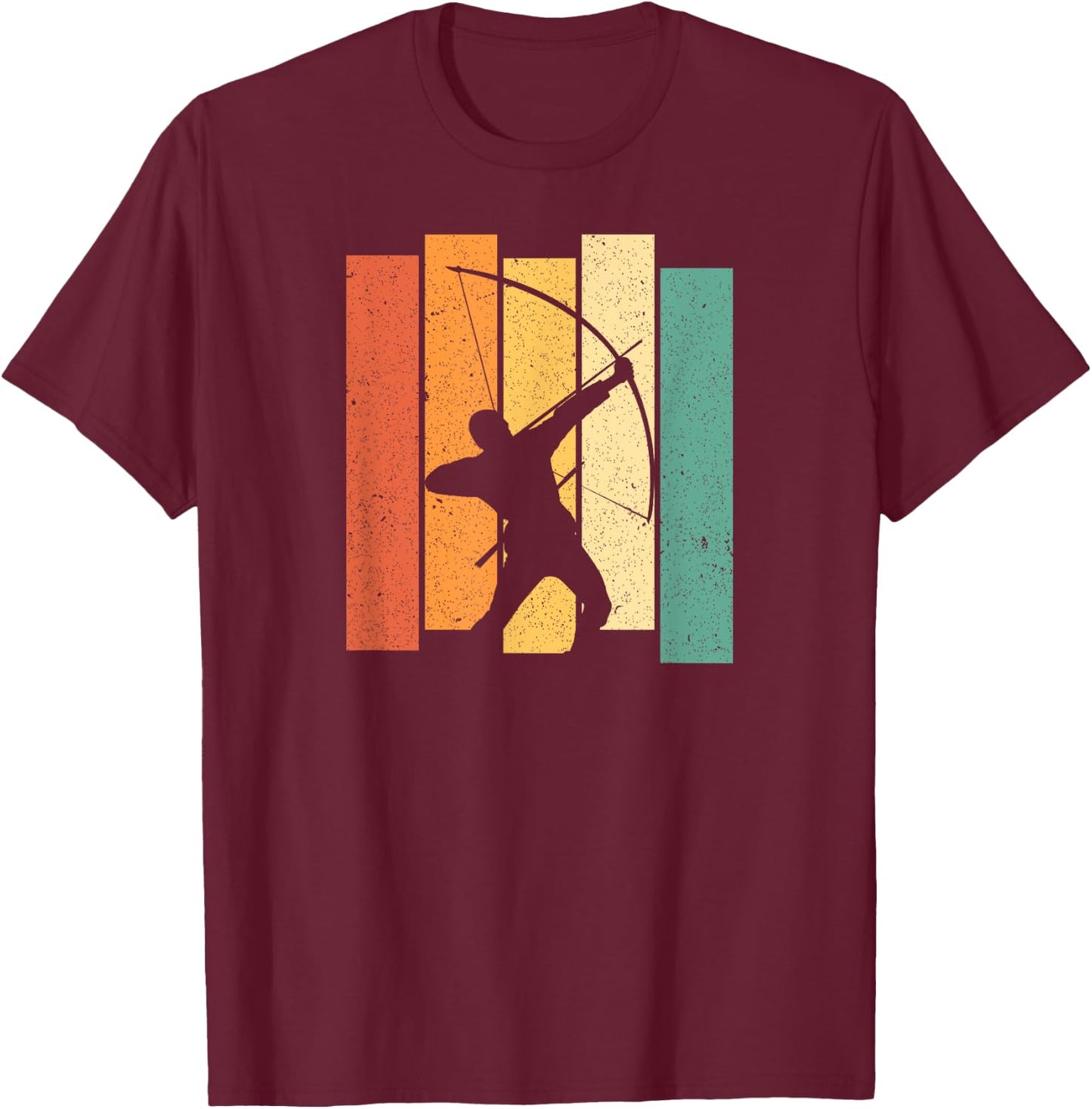 Retro Archery Design for Archer Men T-Shirt - T-Shirt | Maroon