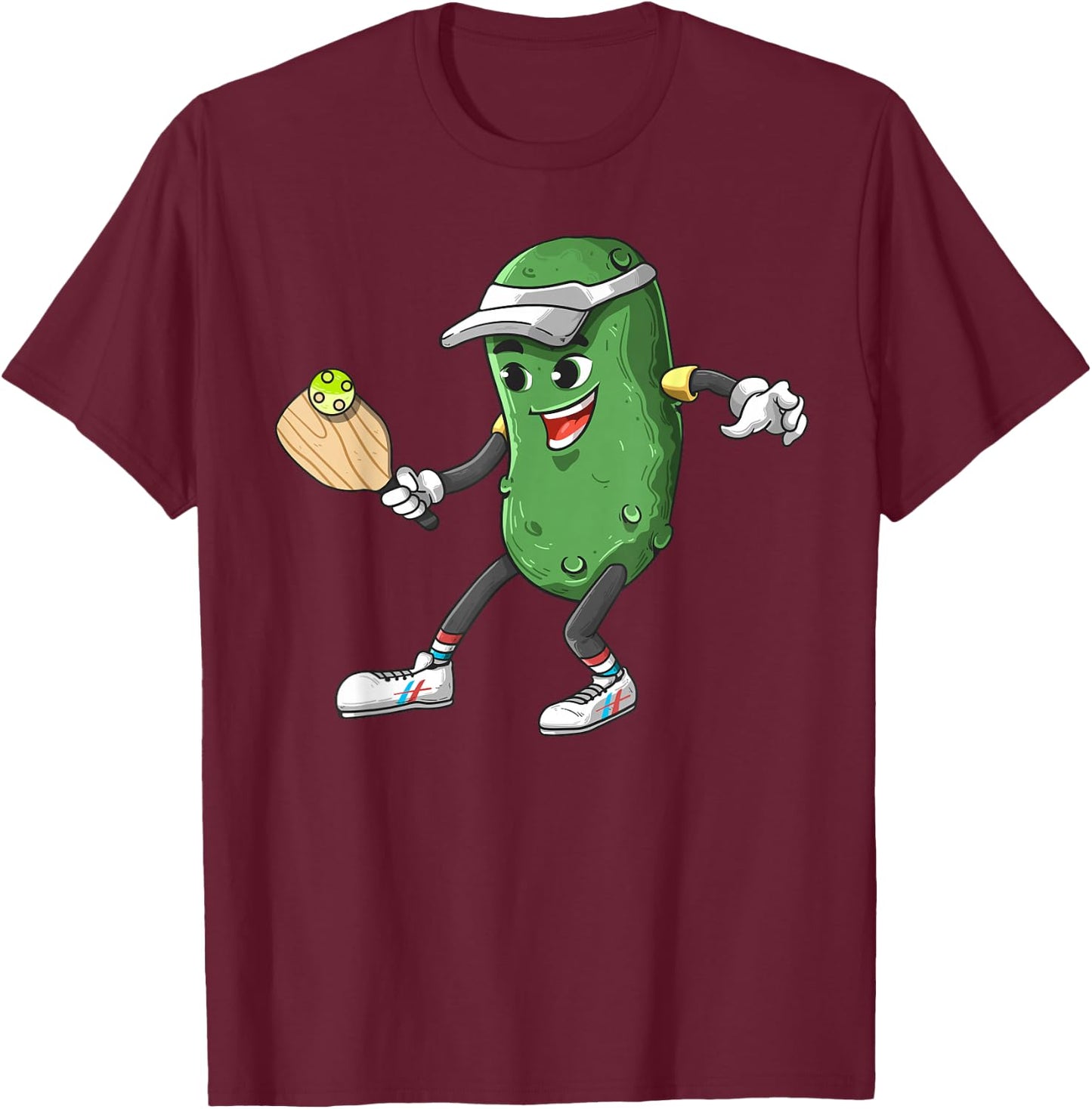 Pickleball Funny Sports Pickles Men Women Kids Gifts T-Shirt - T-Shirt | Maroon