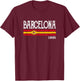 Vintage Barcelona Spain Souvenir Espana Gift T-Shirt - T-Shirt | Maroon