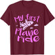 Kids My first plane ride girl T-Shirt - T-Shirt | Maroon