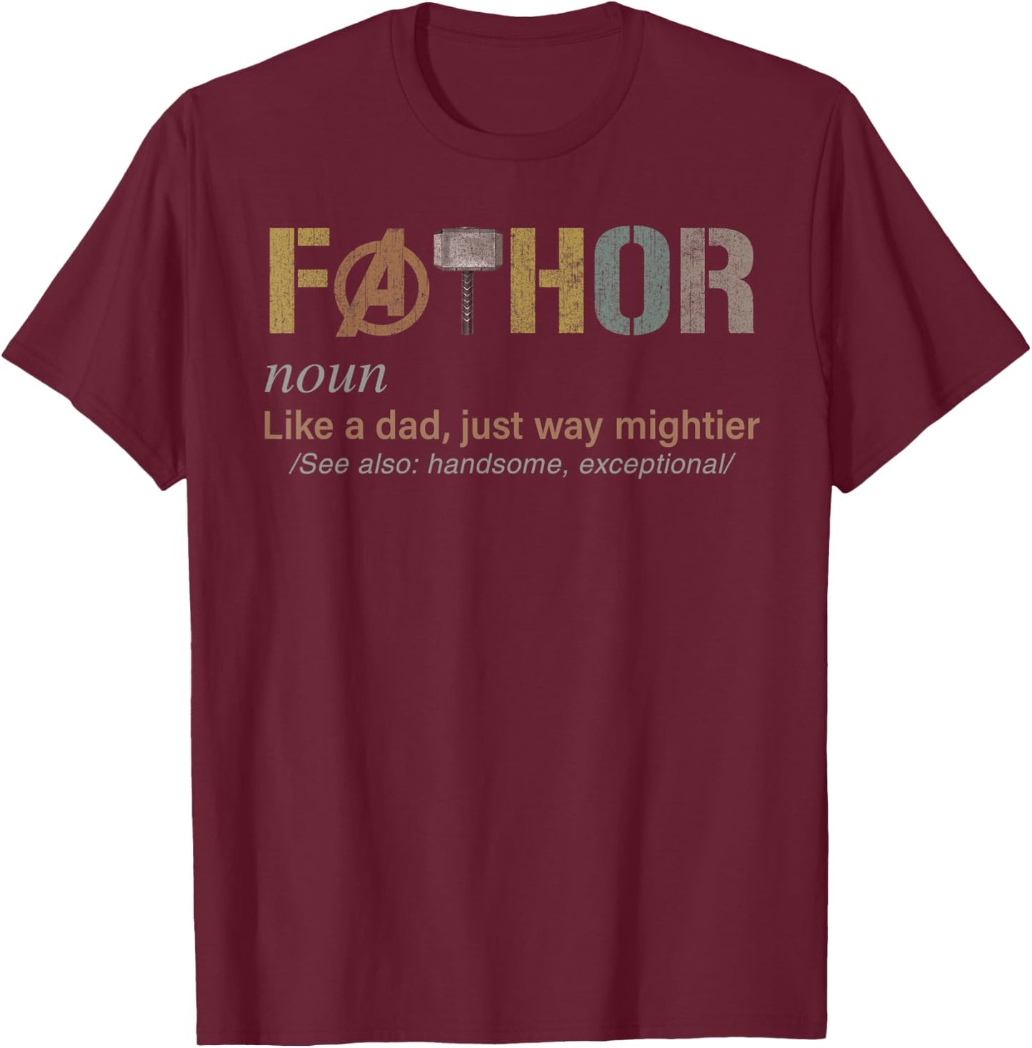 Fathor Shirt Funny Fathor Definition Funny Father's Day T-Shirt - T-Shirt | Maroon