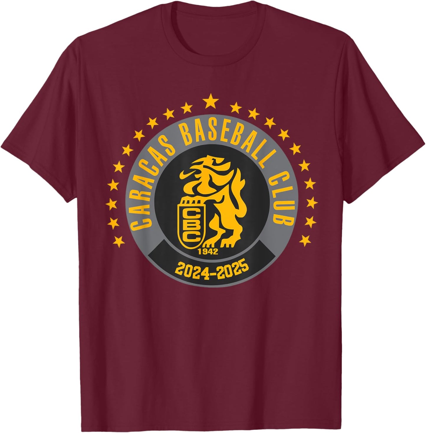 Pasion Caraquista: Apoya a los Leones del Caracas T-Shirt - T-Shirt | Maroon