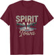 Retro Spirit Lake Iowa Drawing Art Design T-Shirt - T-Shirt | Maroon