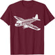 Funny Skeletal Airplane Skeleton Halloween Kids T-Shirt - T-Shirt | Maroon