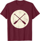 Retro Vintage Canoe Paddles Crossing - Canoe & Kayaking T-Shirt - T-Shirt | Maroon