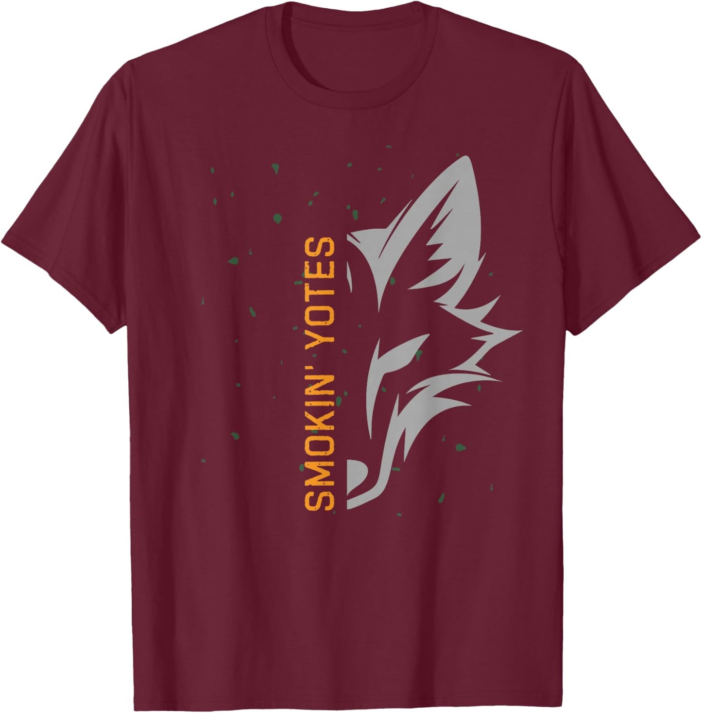 Smokin' Yotes Coyote Hunting Men Women T-Shirt - T-Shirt | Maroon