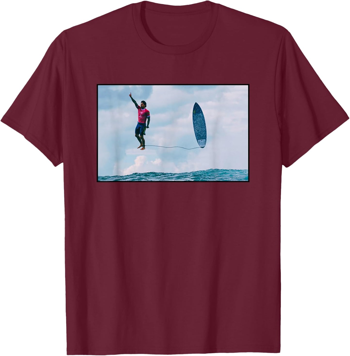 Touched by Surf- Gabriel Medina T-Shirt - T-Shirt | Maroon