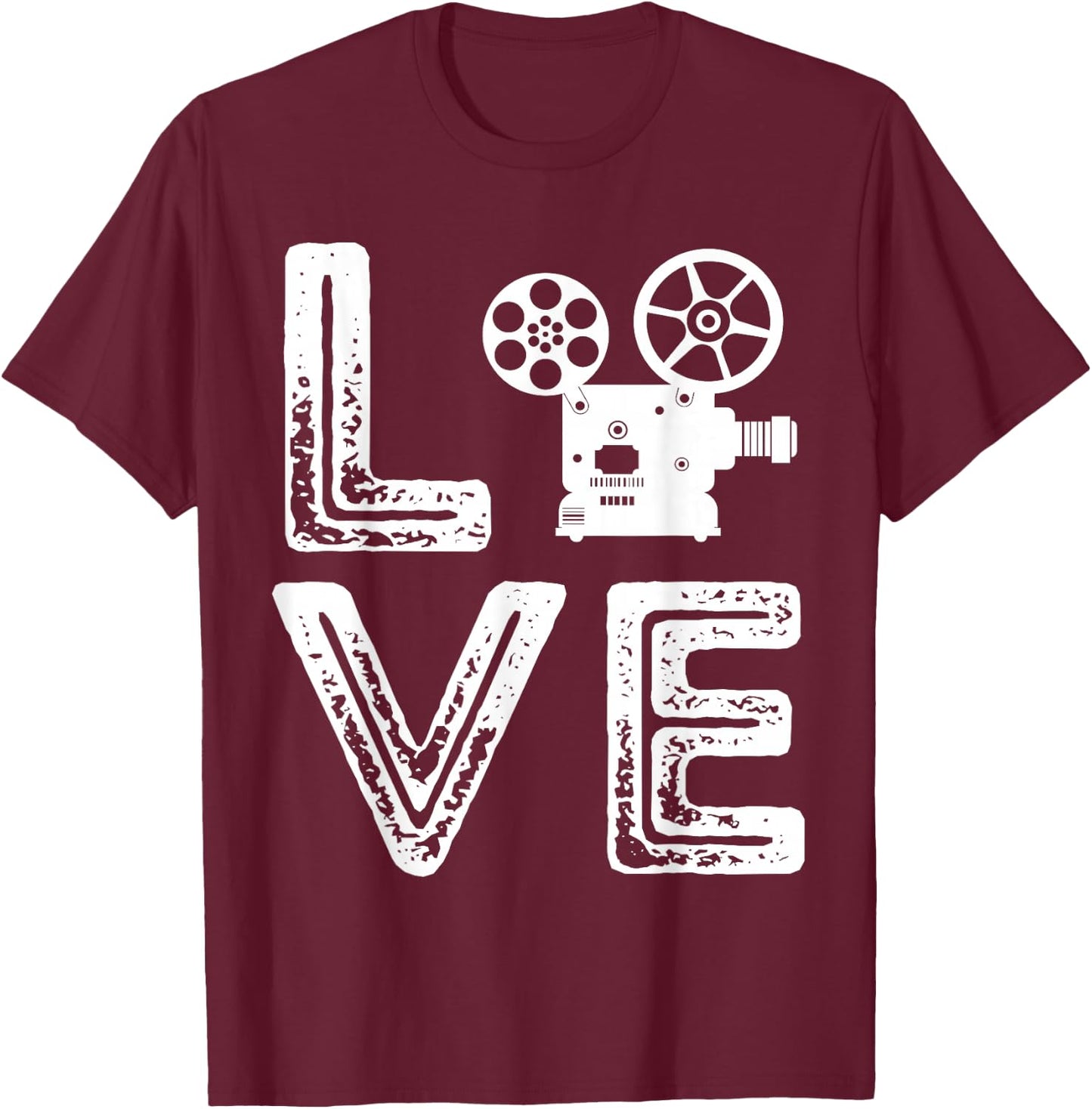 Filmmaker Camera Love Film Producer Cameraman Cinema Lover T-Shirt - T-Shirt | Maroon