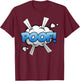 Funny Vintage Comic Book Collector Reader Sound Effect Poof T-Shirt - T-Shirt | Maroon