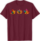 Tie Dye Maple Leaf Autumn Fall Leaves Season Men Women Kids T-Shirt - T-Shirt | Maroon