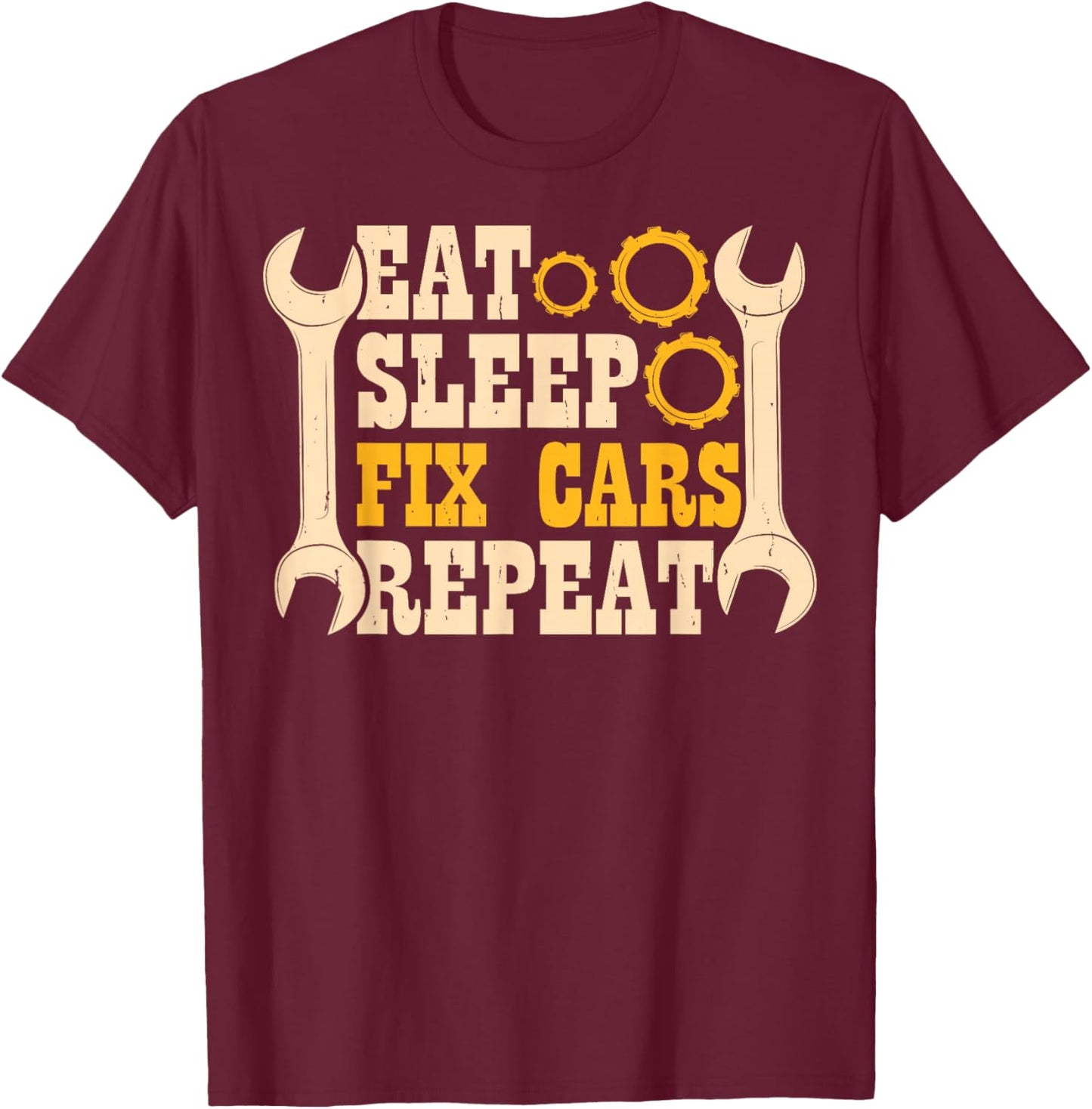 Essential Mechanic Tools for Car Enthusiasts T-Shirt - T-Shirt | Maroon