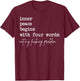 Inner Peace Begins with Four Words Not My Fucking Problem T-Shirt - T-Shirt | Maroon