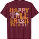 Happy Fall Brush Them All Pediatric Dentist Dental Autumm T-Shirt - T-Shirt | Maroon