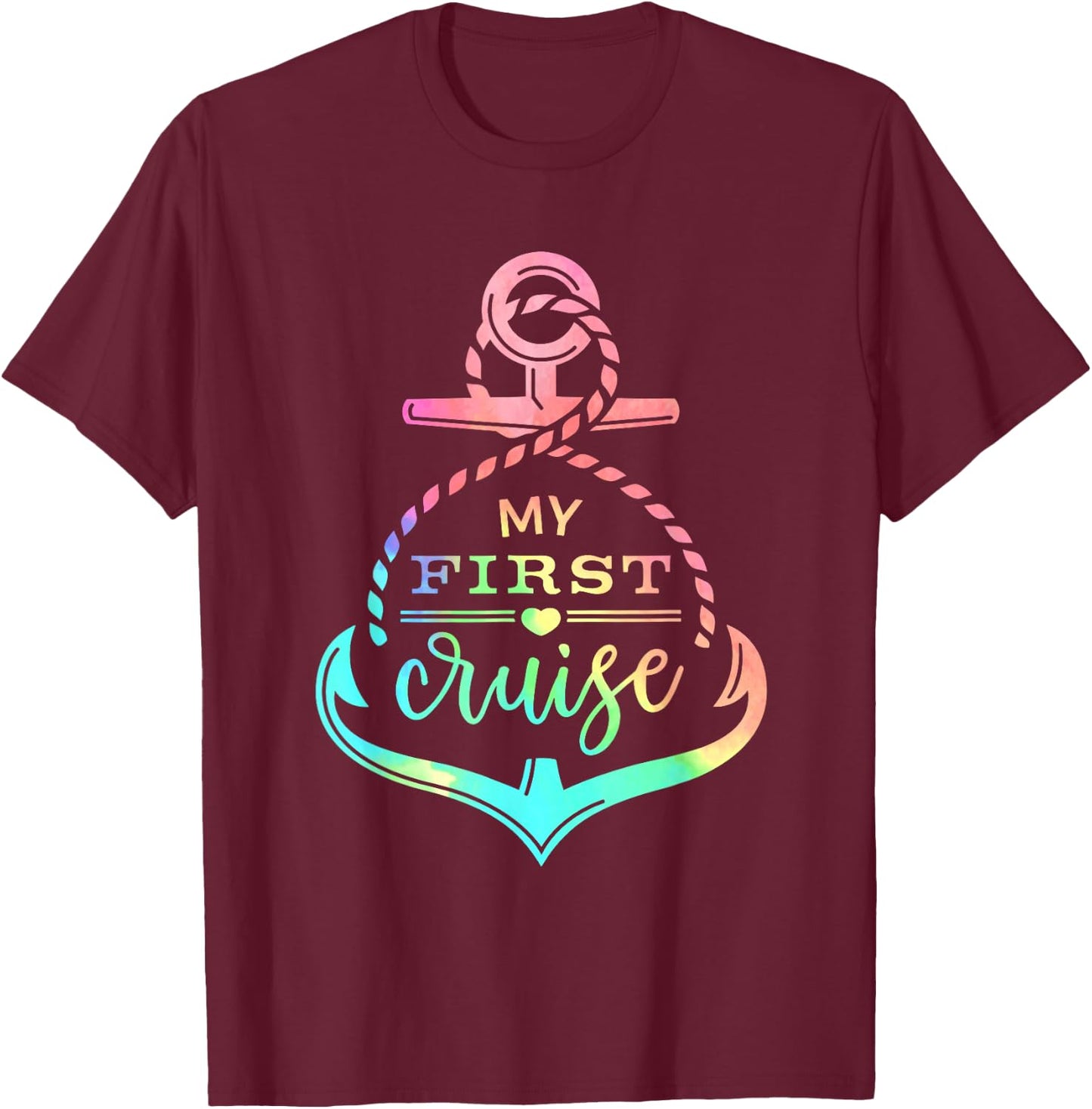 My First Cruise Rookie Travelers Vacation Matching Family T-Shirt - T-Shirt | Maroon