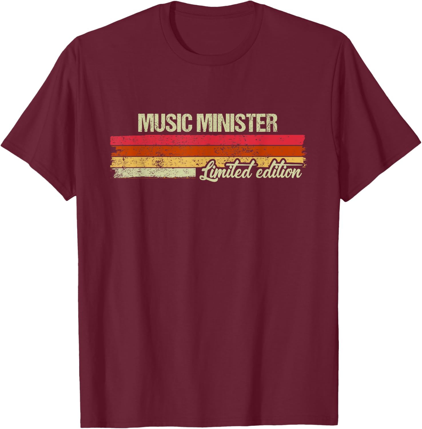 Vintage Music Minister Limited Edition T-Shirt - T-Shirt | Maroon