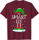The Smart Elf Christmas Family Matching Xmas Wise Funny T-Shirt - T-Shirt | Maroon