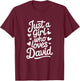 Just A Girl who loves DAVID Cute DAVID T-Shirt - T-Shirt | Maroon