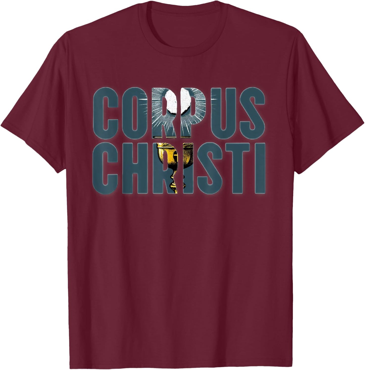 Eucharistic Consecration Traditional Latin Mass Catholic T-Shirt - T-Shirt | Maroon