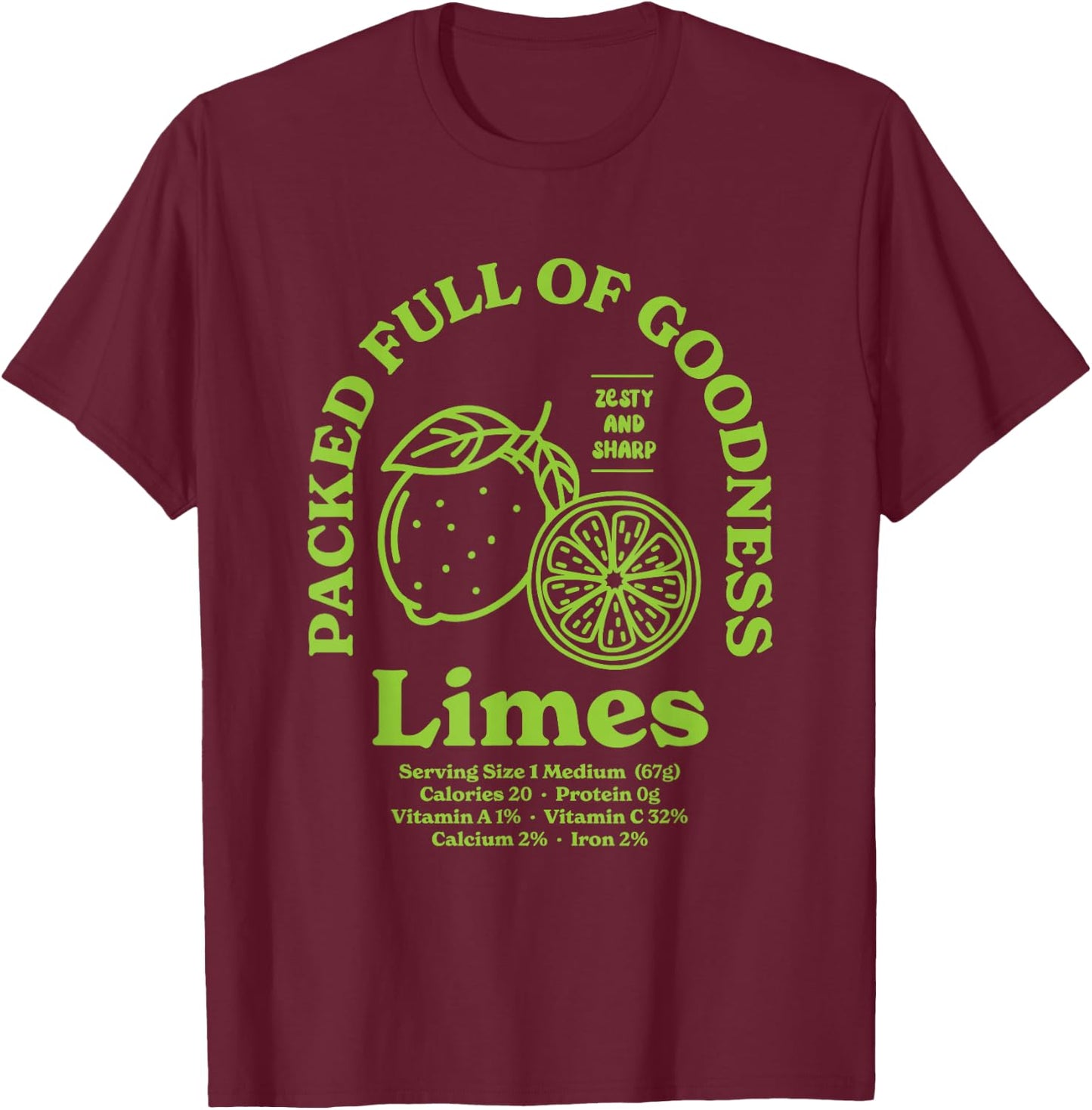 Limes T-Shirt - T-Shirt | Maroon
