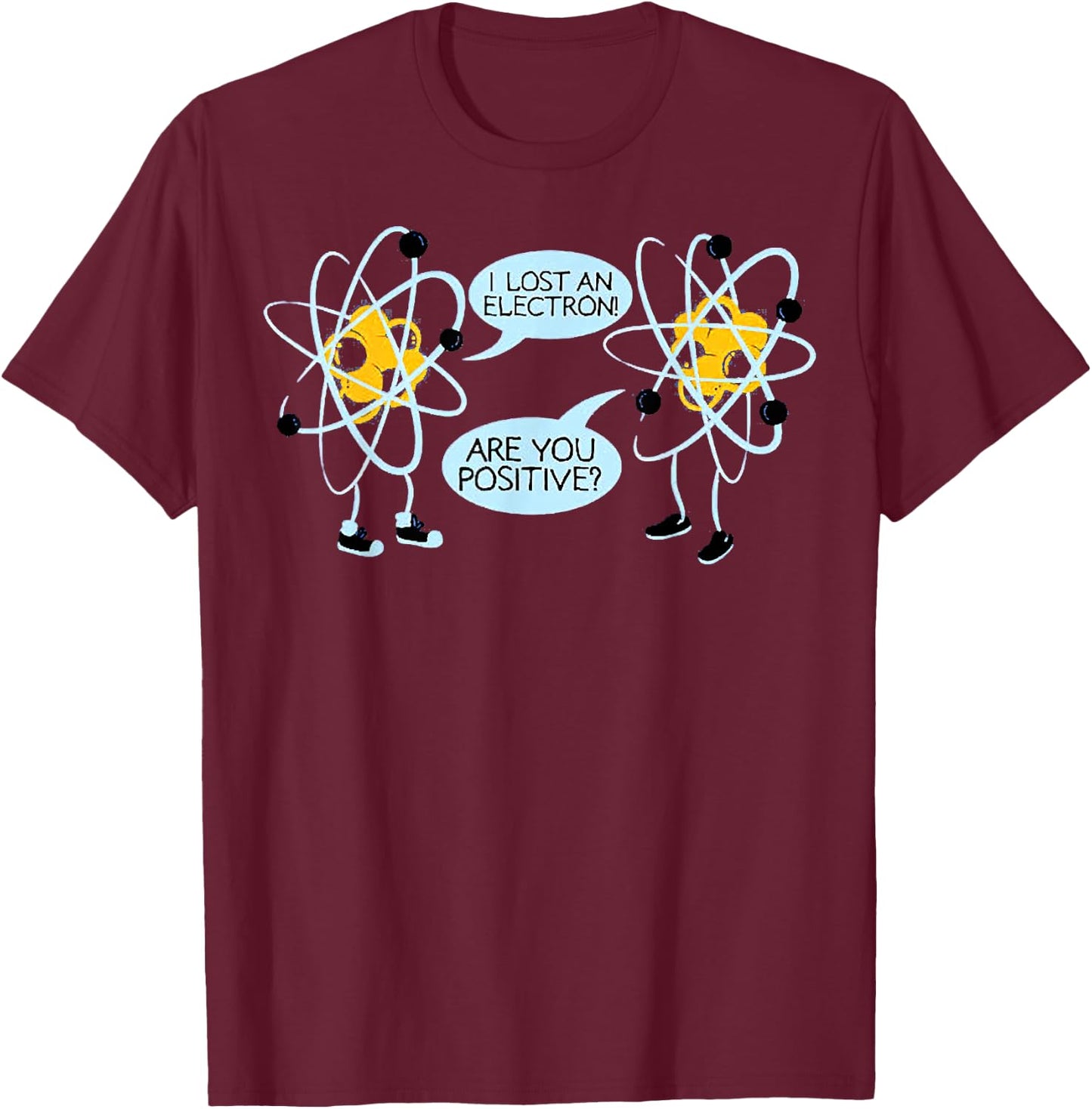 Electrons Geek T-Shirt - T-Shirt | Maroon