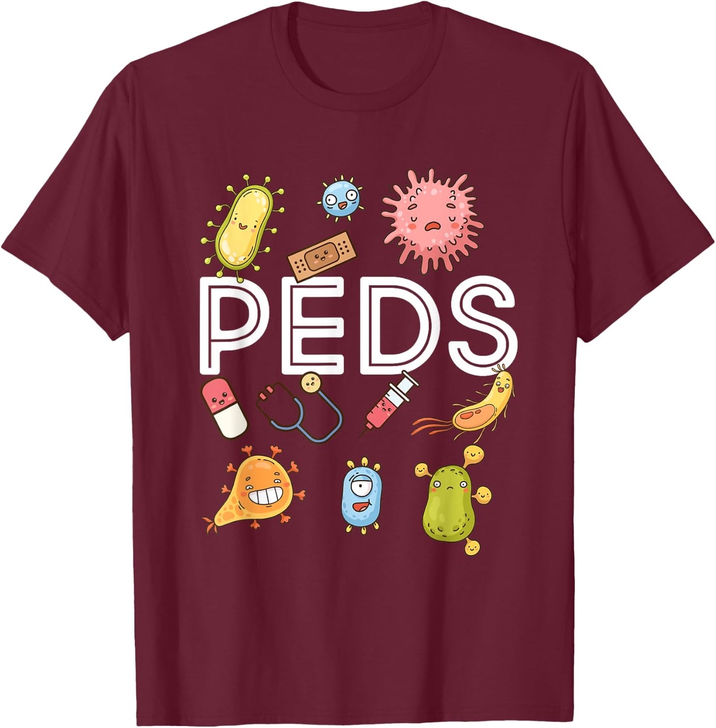 Pediatric Nurse PEDS Nursing Appreciation Pediatric T-Shirt - T-Shirt | Maroon