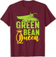 Green Bean Queen Funny Vegan Vegetarian Humor T-Shirt - T-Shirt | Maroon