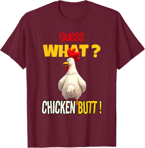 Guess What Chicken Butt Funny Cartoon Chicken Lover Meme