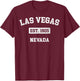 Vintage Las Vegas Nevada NV Est. 1905 Souvenir T-Shirt - T-Shirt | Maroon