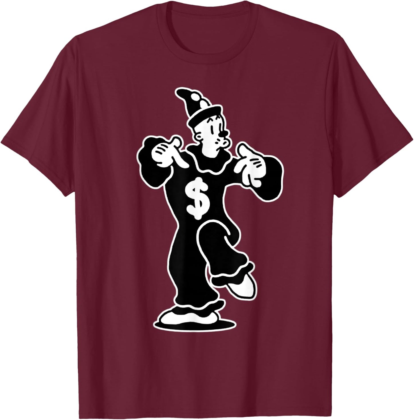 Koko the Clown Ghost x Money Sign T-Shirt - T-Shirt | Maroon