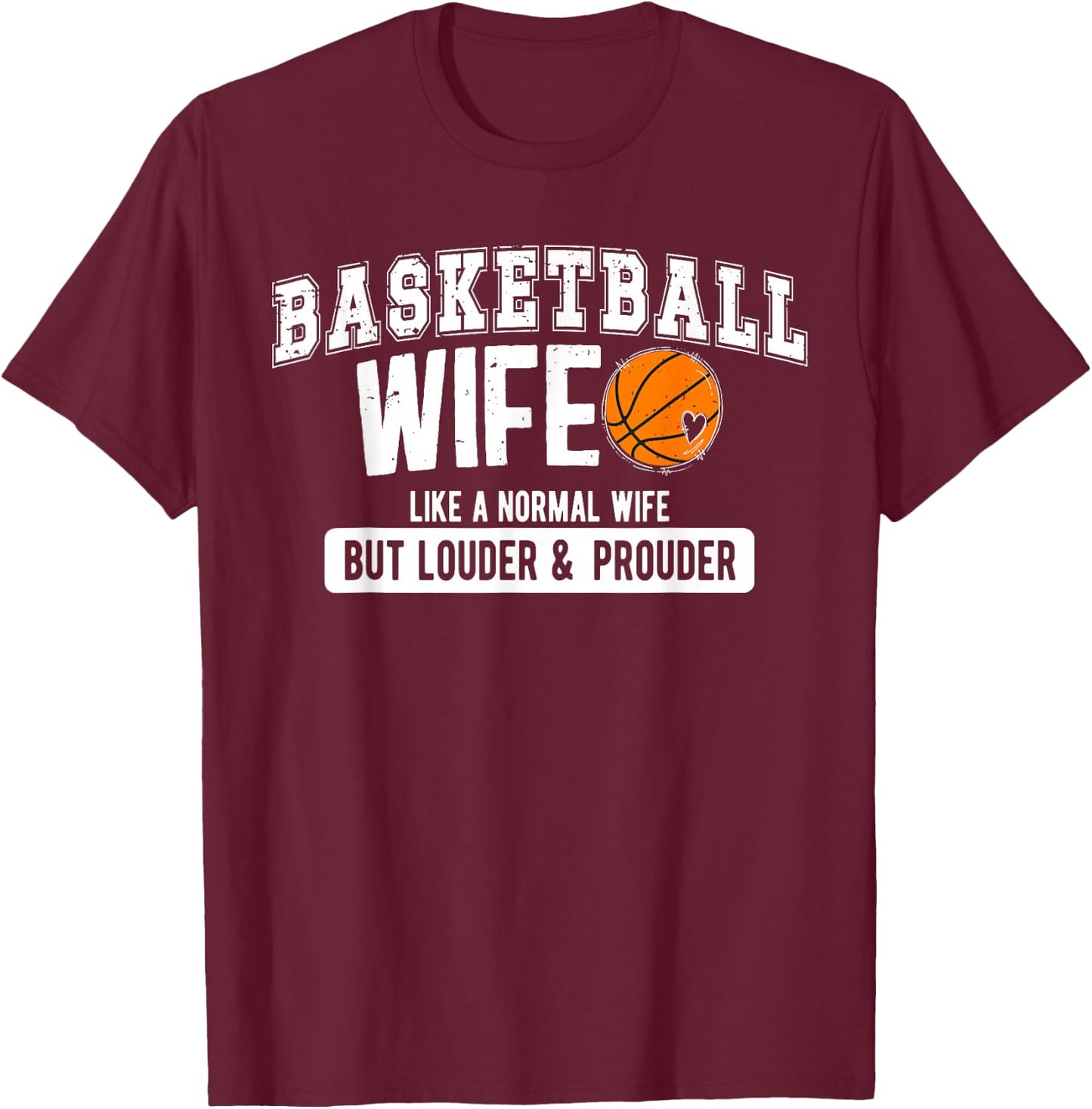 Basketball Coach Wife Funny Wife Of A Basketball Coach T-Shirt - T-Shirt | Maroon