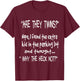are They Twins Funny Dad Daddy Parent Humor Joke Small T-Shirt - T-Shirt | Maroon